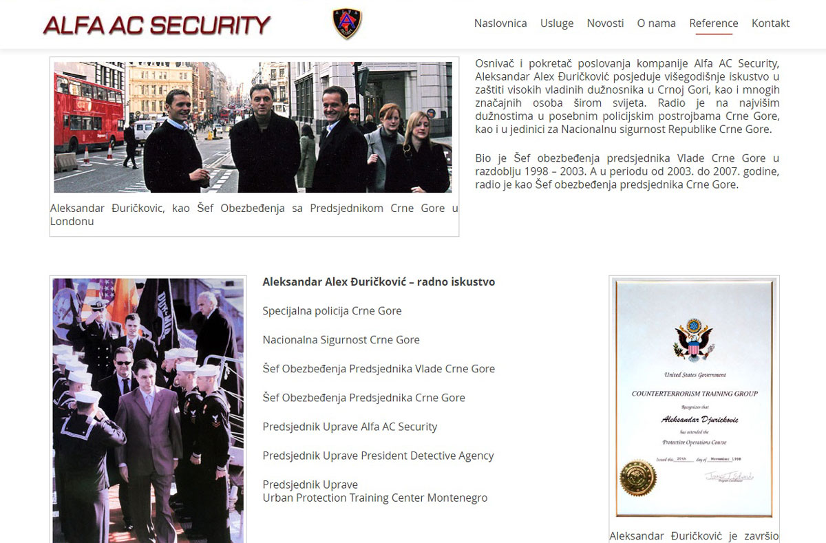 AlfaAC Security detalj Referenci